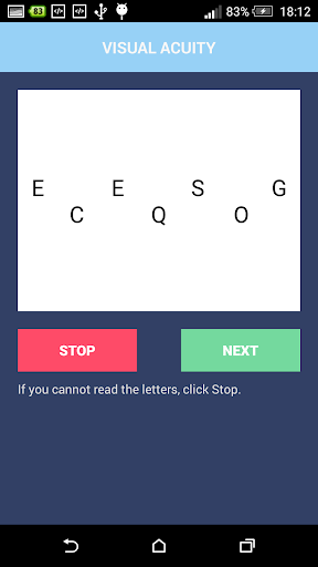 Eye test screenshot 3